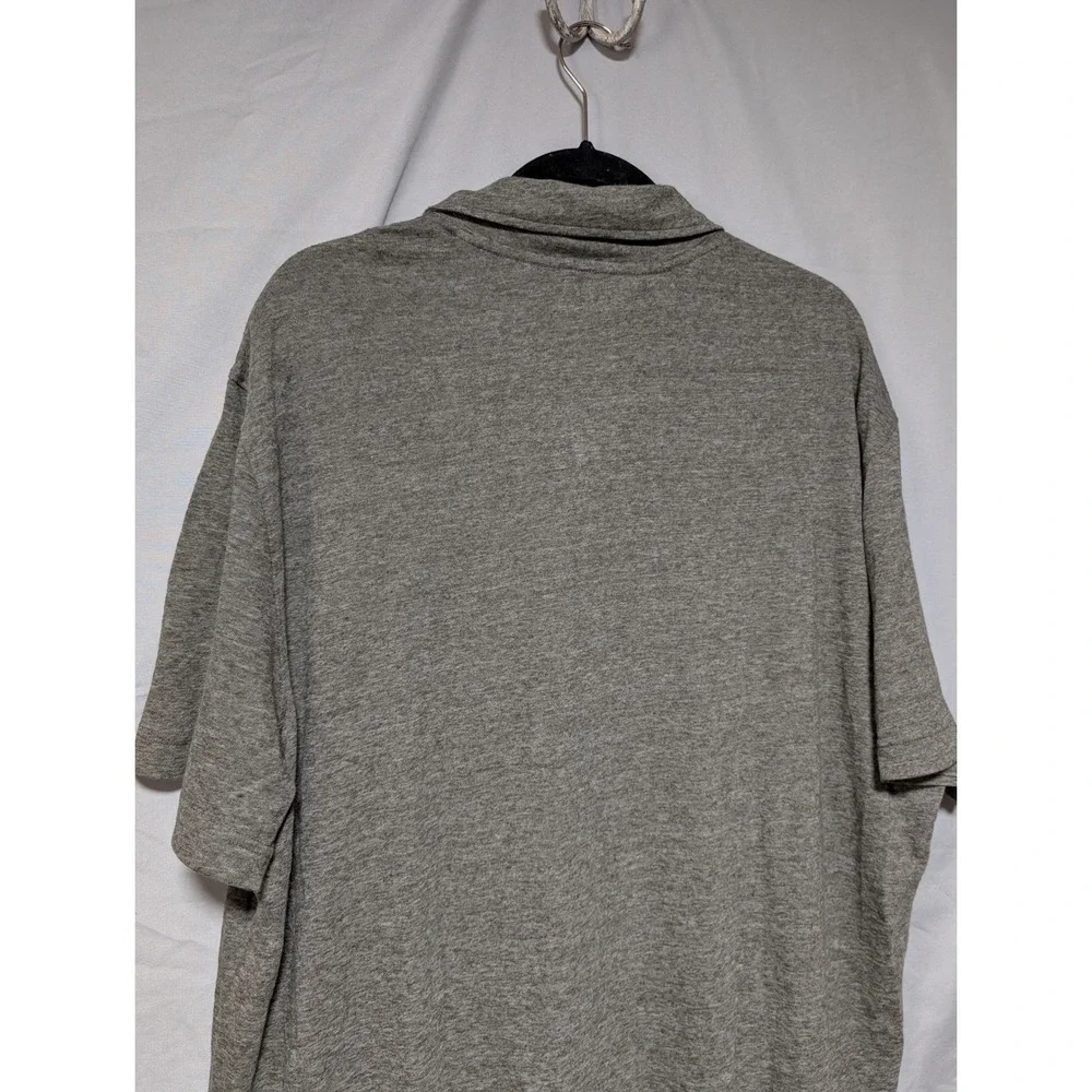 Banana Republic Gray Linen Blend Button Up Shirt Short Sleeve Top‎ New Men's XL